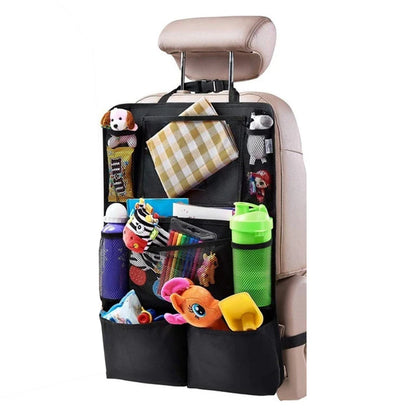 Car Backseat Organizer Auto Seat Back Storage Bag with Touch Screen Tablet Holder for Kids Protector Cover Universal Car Travel